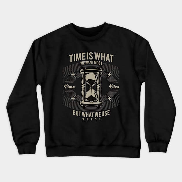 Time Vintage Crewneck Sweatshirt by ChapulTee